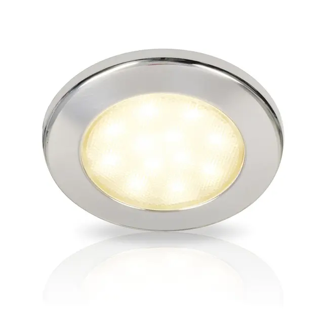 HELLA MARINE EuroLED 95 Downlight Varmhvit lys / polert stålring 316 