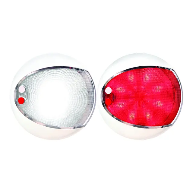 HELLA MARINE EuroLED 130 Touch Hvit + rødt nattlys / Hvit ramme 