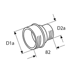 WEBASTO Adapter kun for avgreningsr&#248;r &#216;80/55