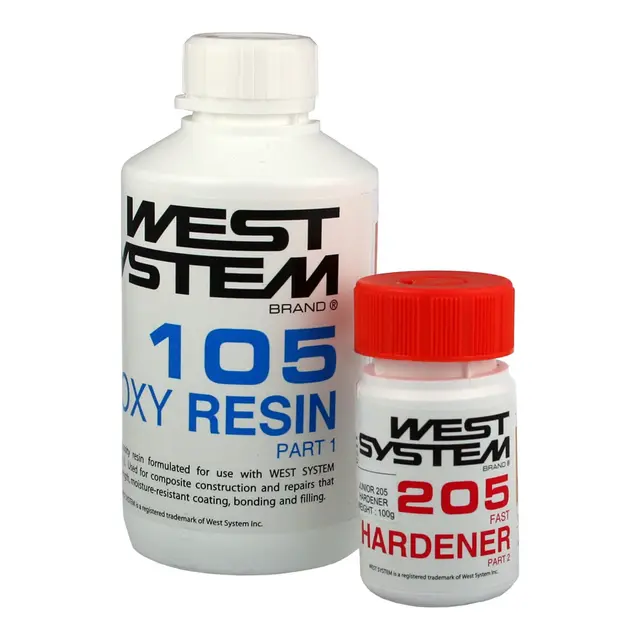 WEST SYSTEM Epoxy, Juniorpakke - 600 g Resin 105 + 205 Standard Herder 