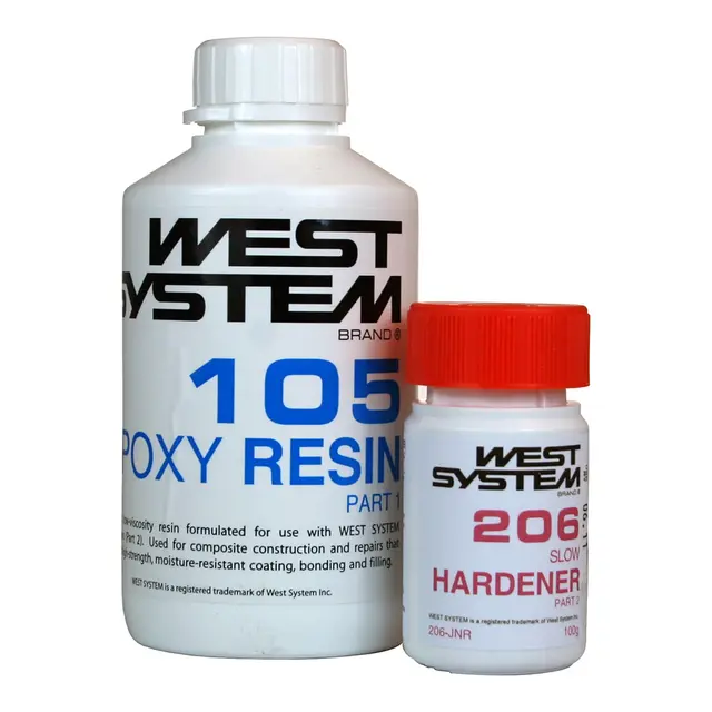 WEST SYSTEM Epoxy, Juniorpakke 600 g Resin 105 + 206 Langsom Herder 