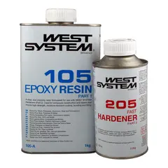 WEST SYSTEM Epoxy - A-pakke 1,2 kg Resin + Herder m.m
