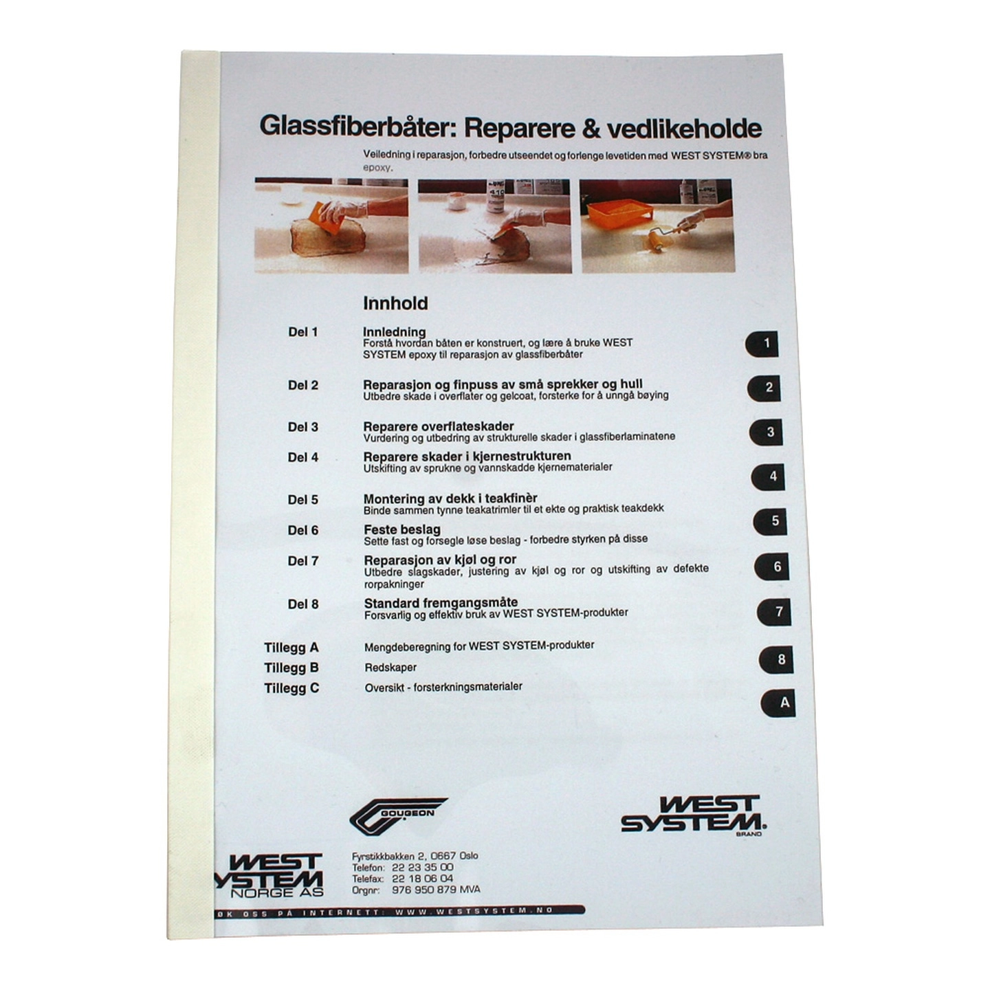 Hefte "Rep /vedlikeh plastbåt" 68 sider