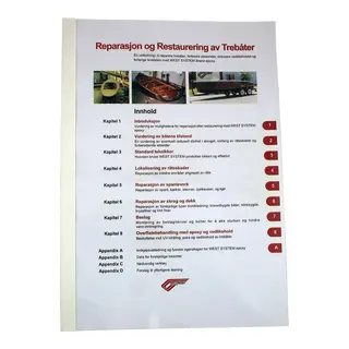 Hefte &quot;Rep. og rest. treb&#229;t&quot; 80 sider