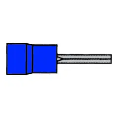 Endehylse bl&#229; - 2 mm2 10 stk