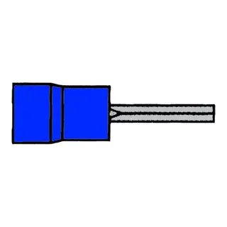 Endehylse bl&#229; - 2 mm2 10 stk