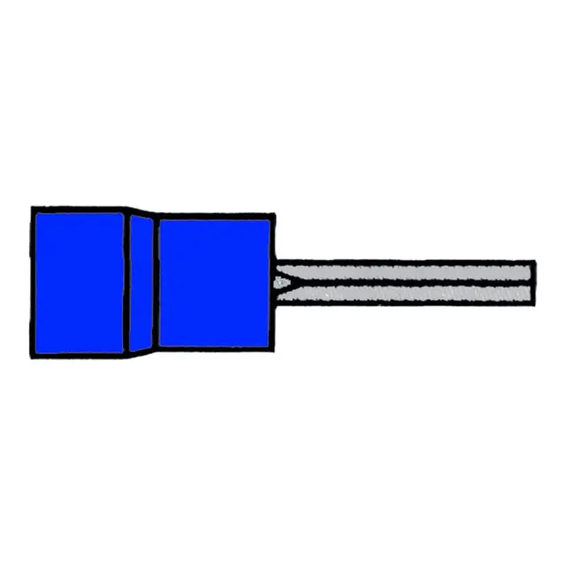 Endehylse blå - 2 mm2 10 stk 