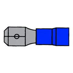 Flatstift bl&#229; - 6,4 x 0,8mm 10 stk
