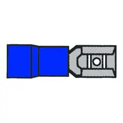 Flatstifthylse bl&#229; - 6,4 x 0,8mm 10 stk
