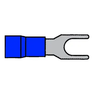 Gaffelsko bl&#229; - 4,3mm 10 stk