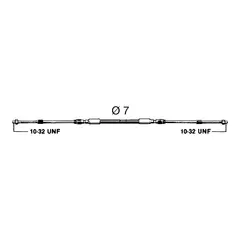 Kontrollkabel C-2, 13' 397cm - Universalkabel kabel gass og gir