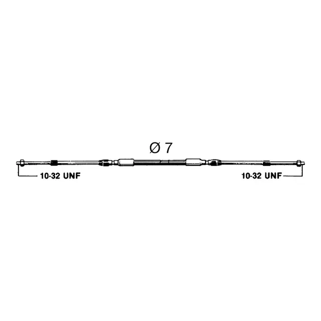 Kontrollkabel C-2, 7' 214cm - Universalkabel kabel gass og gir 