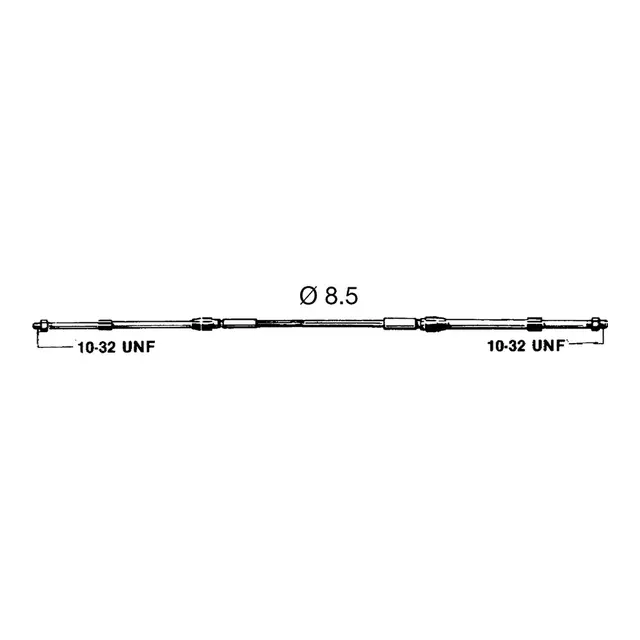 ULTRAFLEX Kontrollkabel C-8, 11' 336cm - Universalkabel, kraftigere type 