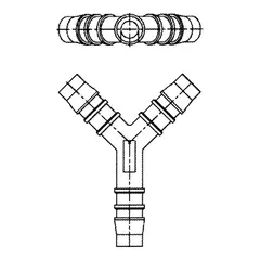 Y-stykke for slange