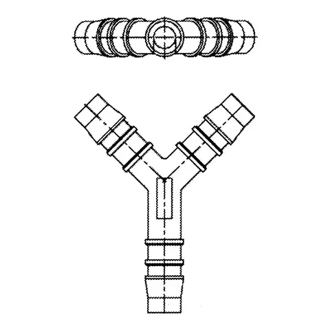 Y-stykke for slange