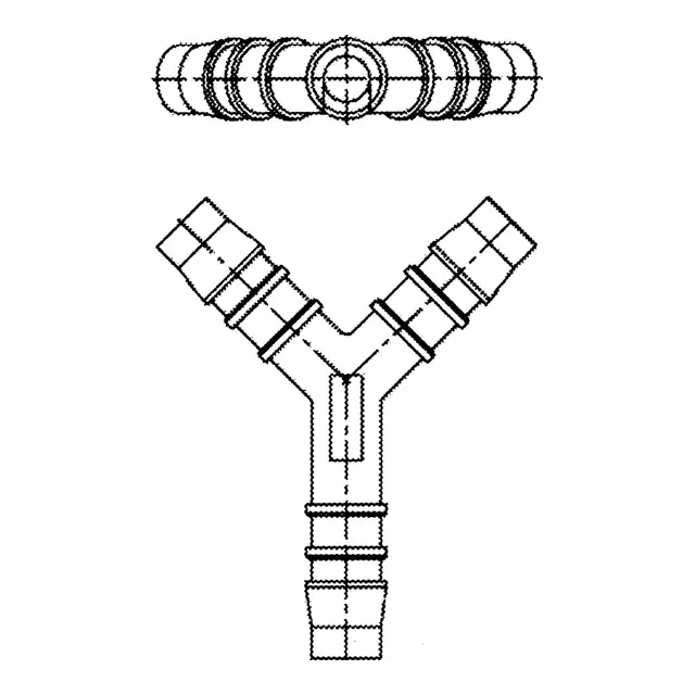 Y-stykke, slange Ø 8mm 