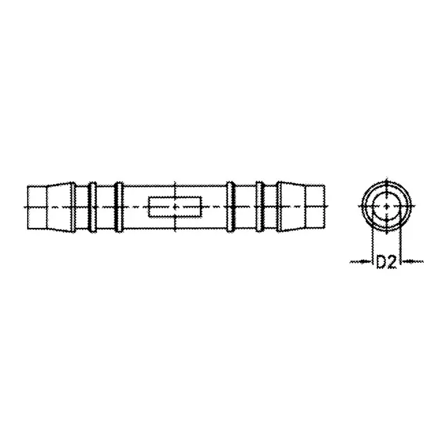 Skjøte-stykke, slange Ø 16mm 
