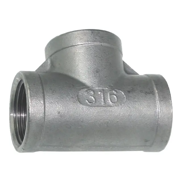 T-stykke 316, 3/8" Syrefast Stål 316 