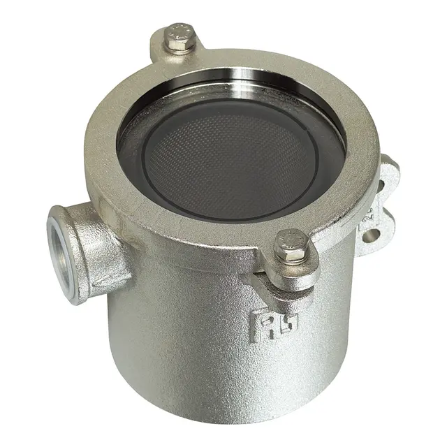 GUIDI Sjøvannsfilter 180l/min - 1 1/2" Messing - u/slangekobling - sidefeste 