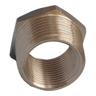 Reduksjonsnippel - utv.1 1/2&quot; inv.1 1/4&quot; Messing