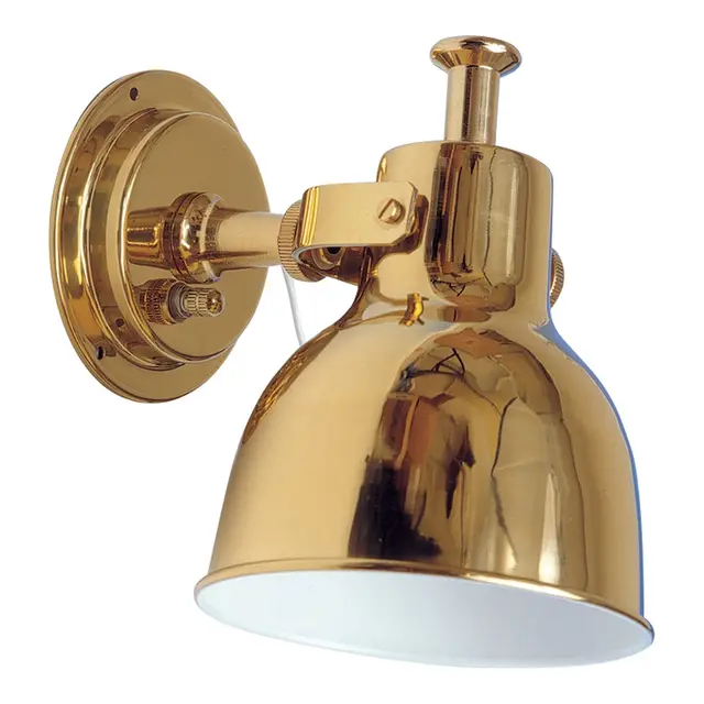 Vegglampe messing, liten 