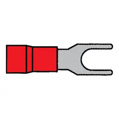 Gaffelsko r&#248;d - 4,3mm 10 stk