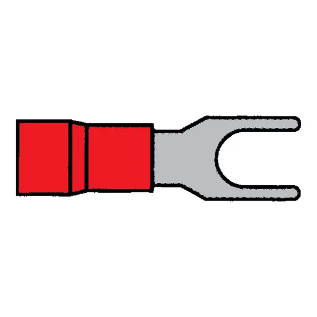 Gaffelsko rød - 4,3mm 10 stk 