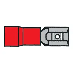 Flatstifthylse r&#248;d - 4,8 x 0,8mm 10 stk