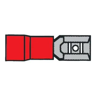 Flatstifthylse r&#248;d - 4,8 x 0,8mm 10 stk