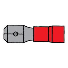 Flatstift r&#248;d - 4,8 x 0,8mm 10 stk