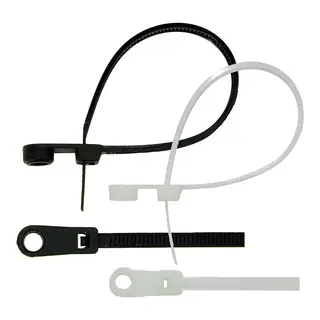 Strips med hull hvit, 100 x 3,5 mm 20 stk