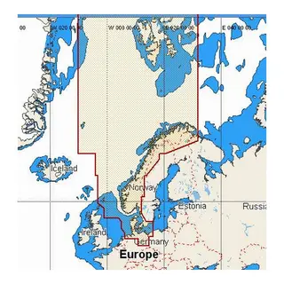 C-MAP MAX-N Kart - Norge.Sverige-Danmark for JRC JMA-5400 radarserie, SD/SD micro