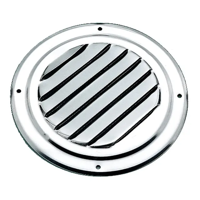 Ventilrist Ø4" - syrefast stål Rund 