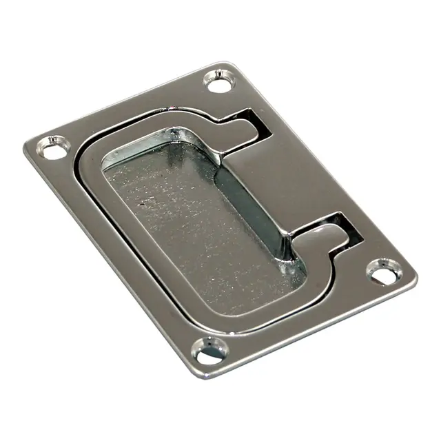 Dørkring - Forkrommet messing 74 x 54 x 8 mm 