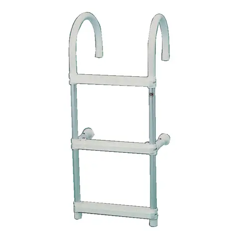 TREM Portabel Badestige, 2 - 5 trinn Aluminium, Trinn av plast