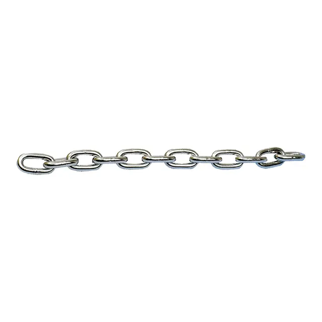Syrefast kjetting, 5mm - metervare Kortlenket - DIN 766 kalibrert - 316 
