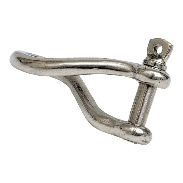 D-sjakkel 90° vridd 316, Ø12mm bolt 96 mm - 26 mm åpning 