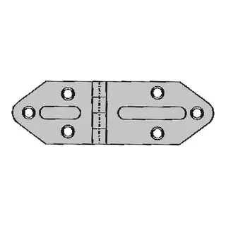 Hengsel polert 127 x 40 mm