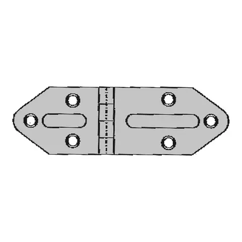Hengsel polert 127 x 40 mm 