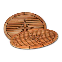 Bordplate Nautic Star oval 44 x 60 cm