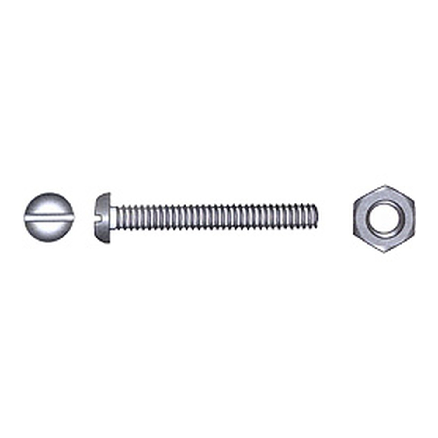Maskinskrue DIN 84/934, M6 x 30 mm m/mutter