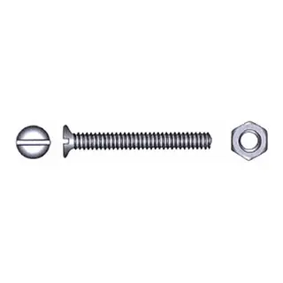 Maskinskrue DIN 963/934, M6 x 30 mm m/mutter 
