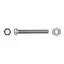 Sekskantbolt DIN 933/934, M6 x 20 mm m/mutter