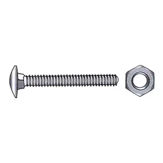Låseskrue DIN 603/934, M6 x 60 mm m/mutter 