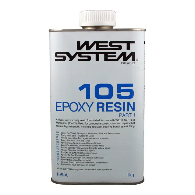 WEST SYSTEM Epoxy Resin 105 - 1 kg Del 1 