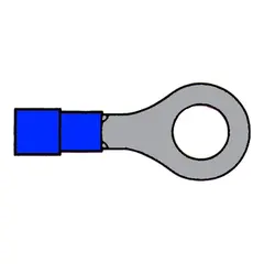 Ringsko bl&#229; - &#216;10,5mm 10 stk