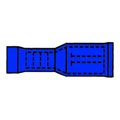 Rundstifthylse bl&#229; - 4mm 10 stk