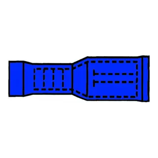Rundstifthylse bl&#229; - 4mm 10 stk