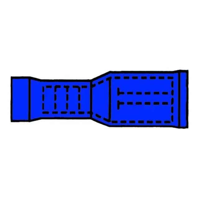 Rundstifthylse blå - 4mm 10 stk 