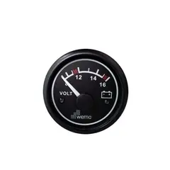 WEMA Voltmeter analog 8-16V sort
